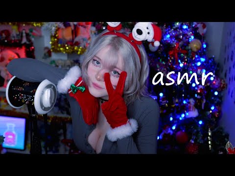 АСМР На 3DIO | Поглаживания ушей и немного звуков рта| ASMR On 3 DIO 🍑