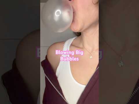 Blowing Big Bubbles 🫧 #bigbubbles #blowing #gumsnapping #tingles #tinglyasmr #asmrgumchewing #fy