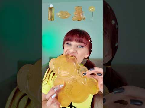 ASMR Clear Jelly Candy, Lips, Lollipop, Gummy Bear #challenge