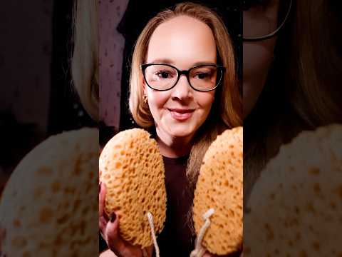 ASMR Facial Sponges To Make You Sleepy #shorts
