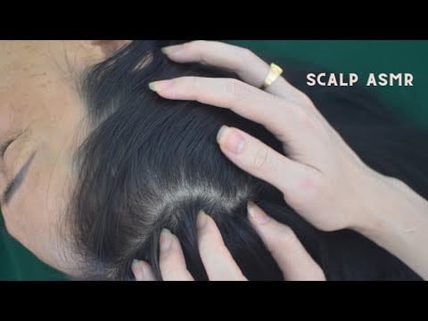 ASMR Nape And Scalp Scratching, Tingly Hair Sounds With Hair Combing And Parting For Relaxation