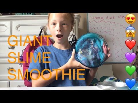 💜😍❤️ASMR GIANT SLIME SMOOTHIE❤️😍💜
