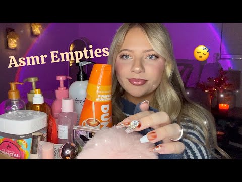 Asmr Recent Empties 💜 Tapping, Scratching, Rambles