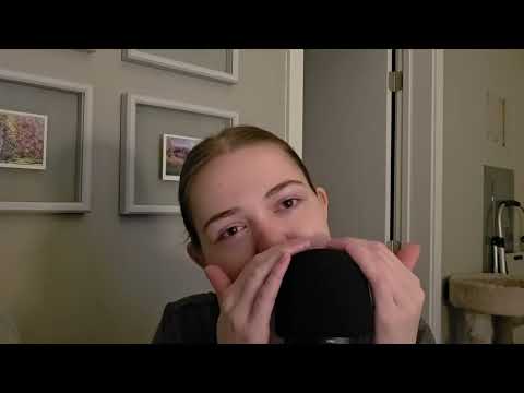 asmr trigger words & tracing | whispering & hand movements