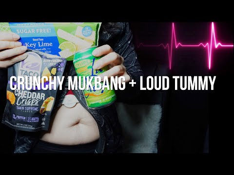Tummy Growls & Burps Drinking Seltzter Water With Crunchy Cheese & Crispy Cookie Mukbang