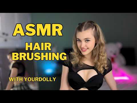 ASMR with MIRROR 💝 BRUSHING MY HAIR for you 💝