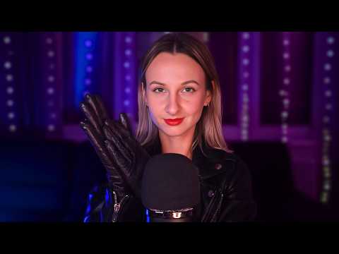 4K ASMR | Leather Sounds & Personal Attention 🖤🌙 (Gloves, Jacket, Belt)