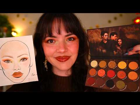 ASMR Doing Your Fall Makeup Until You Fall Asleep 🍁🍂 (Twilight, layered sounds, pampering)