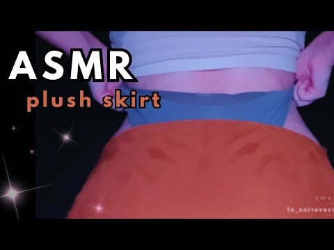 ASMR | Plush Skirt & Lace | fabric scratching sounds | No Talking