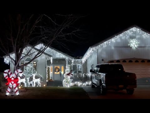 ASMR Annual Christmas lights drive! (Soft Spoken Version W/music) Ride along with Rebecca.