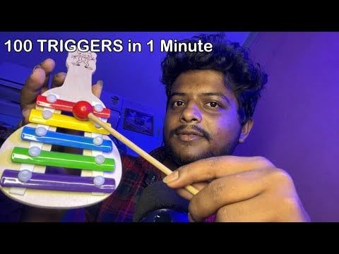 ASMR 100 Triggers In 1 Minute