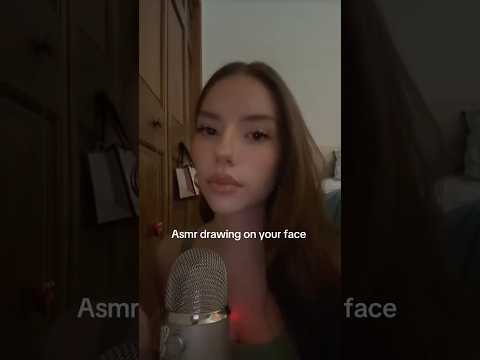 ASMR drawing on your face 🫶 #asmrcommunity #asmrshorts #mouthsounds