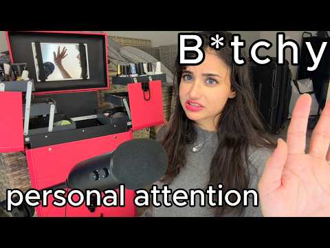 ASMR Narcissistic Aggressively Gum Chewing Makeup Artist Does Your Makeup (Mean Roleplay)