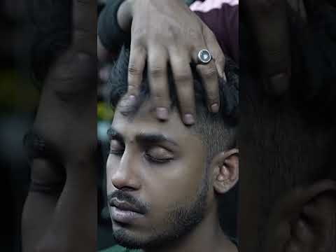 Great Indian ASMR Head Massage With Neck Cracking By Indian Barber #shorts