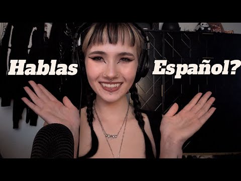 ASMR🖤 Speaking Spanish 