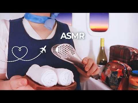 ASMR Your Private First Class Cabin ✈️ | Dining & Duty Free Shopping (Flight Attendant Roleplay)