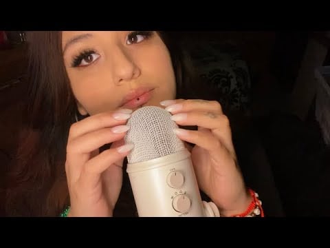 Asmr ✨💅🏼 Nail Tapping & Scratching on Microphone 😴🎙️Repeating "RELAX" #asmrtriggers #asmrfyp #asmr 