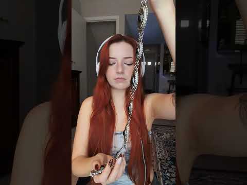 metal belt tapping & scratching for tingles ⛓️‍💥🖤