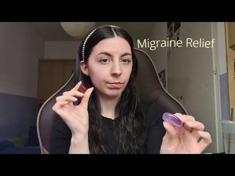 ASMR Reiki for Migraine Relief ｜Soft spoken, fluttering Handmovments, crystal healing, Brain Massage