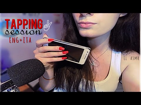 ASMR♥ Intense TAPPING Session ♡ Whisper and soft spoken ♡ (eng + ita)