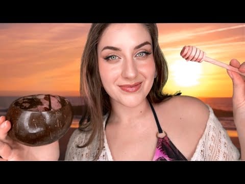 ASMR Deutsch Entspannende Massage am kroatischen Strand 🌊 beach spa, layered sounds, roleplay
