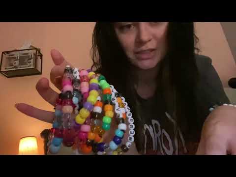 lofi ASMR Playing with Kandi Bracelets | rambling, visuals