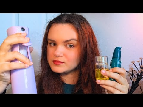 Late Night Hair Pampering Before Bed | ASMR (Hair Brushing, Hand Sounds, Water Sounds, Black Screen)
