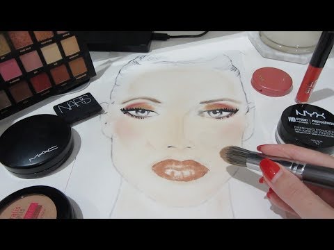 Relaxing Face Chart Makeup Application [ASMR]