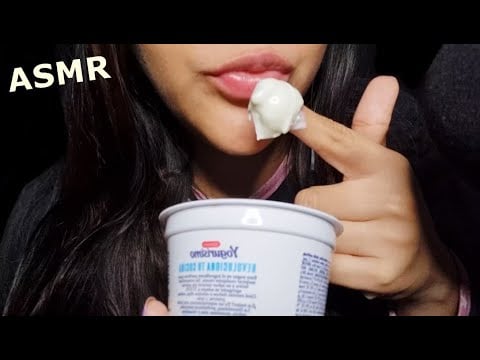 ASMR COMIENDO YOGURT CON EL DEDO | ASMR LAMIENDO YOGURT | SIN HABLAR | ASMR NO TALKING