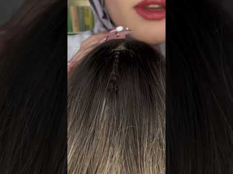 Play with your hair (wig on mic) #asmr #satisfying #visualtingle #asmrmassage #relax #short