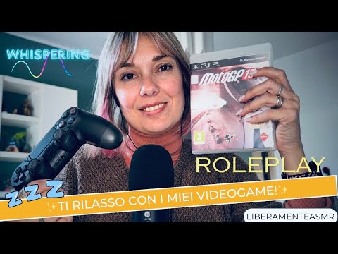 Asmr ita Whispering Triggers Roleplay✨Confusione in un negozio di videogame 🎮!✨