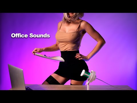 [4K] ASMR: Office Sounds | Document Sorting & Keyboard Typing with secretary Mia