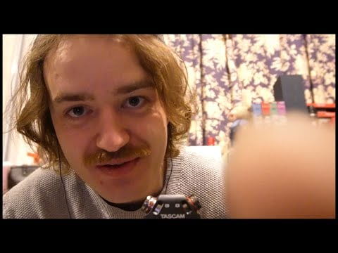 ASMR Up Close Whispering Words of Encouragement in Japanese and English. (with face touching)