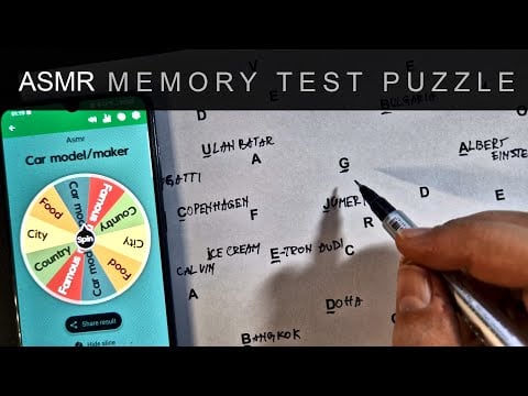 ASMR Creating words with specific letters from random generator | Memory test play | Soft spoken