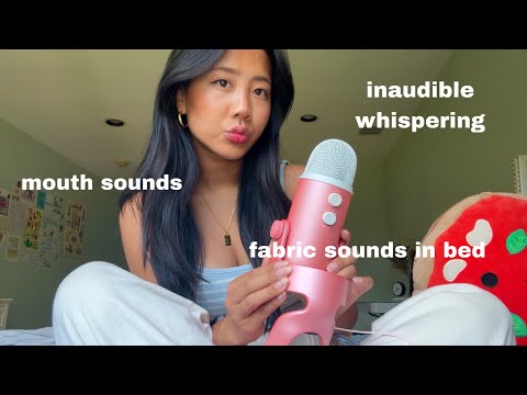 asmr // cozy inaudible whispering in bed ⋆｡ ☾⋆⁺₊✧ 