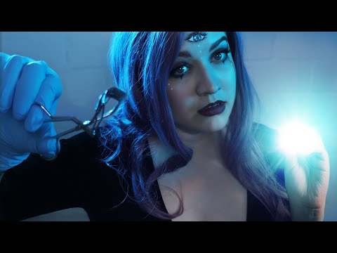 Alien Optometrist Eye Checkup [ASMR] (whispered, personal attention, light movement, etc)