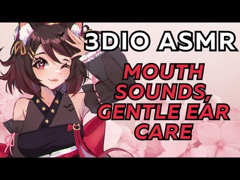 【ASMR】i'm your spoiled kitten gf~ 💋 mouth sounds, gentle ear care