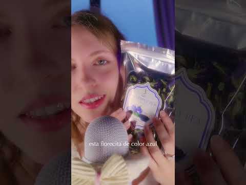 🌸 Té azul mágico para relajarte 💙✨ #ASMR