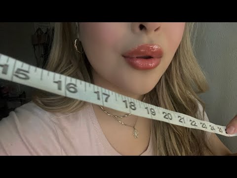 ASMR measuring and fixing up your face for a spooky mask 👻 📏