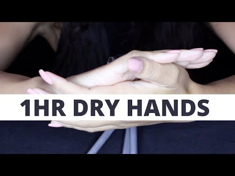 ASMR 1 HOUR OF DRY HAND SOUNDS (NO TALKING)