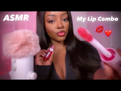 ASMR | Lip Gloss Application 🤍 My Lip Combo 💋❤️