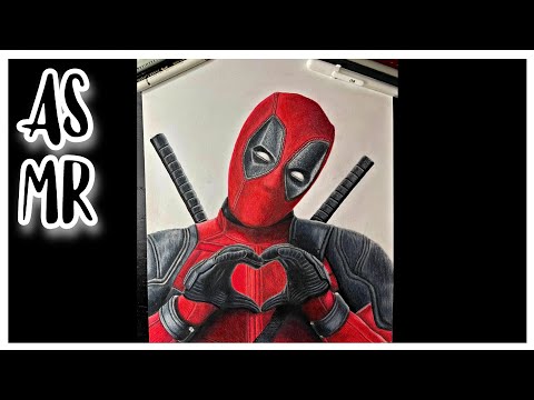 ASMR DIBUJANDO a DEADPOOL | FULL SUSURROS | TIME-LAPSE 🖌️🖌️😴