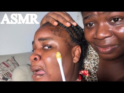 ASMR✨I Removed Lots Of Ear Wax From Sisters Ears