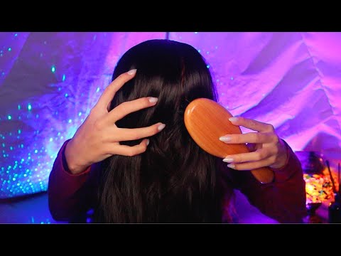 ASMR / Hair Play, Scalp Massage, & Hair Brushing + Clipping (no talking)