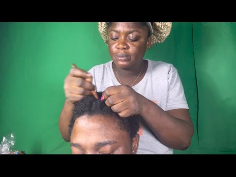 Asmr satisfying scalp scrapping.
