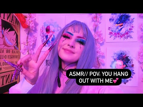 ASMR// we hangout together (talking & tapping)g