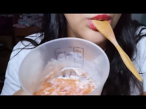 ASMR comiendo Gelatina con leche condensada | mukbang