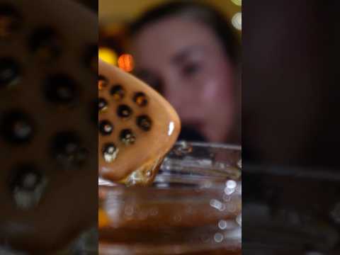 ASMR honey sounds 🐝🍯 #mouthsounds #honey #asmr