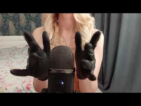ASMR Pure Tingles:  Black Gloves  (No Talking)