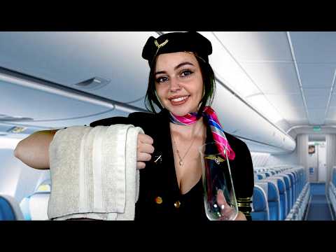 First Class Flight Attendant ASMR Roleplay (Personal Attention)